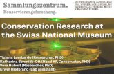 Conservation Research at the Swiss National Museum · Analytical Strategy Seminar, 26th November 2019, ETH Zürich Preventive conservation Testing of materials for exhibitions, transportation,