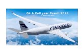 10 February 2016 Finnair/media/Files/F/Finnair-IR/...Finnair 2015 kolmannen vuosineljänneksen tulos 30.10.2015 Toimitusjohtaja Pekka Vauramo Talousjohtaja Pekka Vähähyyppä 1 Finnair