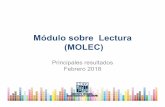 Módulo sobre Lectura (MOLEC) - INEGI...Distribución porcentual de la población de 18 y más años lectora de materiales de MOLEC, según comprensión auto reportada de la lectura