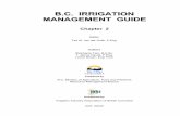 BC Irrigation Management Guide · water containing silt and algae or chemicals dissolved in the water that may clog micro-irrigation systems Water Contaminants Excessive irrigation