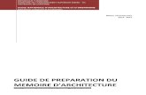 Département Architecture et Arts Plastiques · 20 Rue el Quods 2026 Sidi Bou Saïd -Tél. : 71.729.197/198 Fax : 71.729.264 4 1. Dispositions règlementaires Le mémoire d'architecture