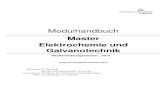 Modulhandbuch Master Elektrochemie und …...Master Elektrochemie und Galvanotechnik 2013 das Modul gibt eine Einführung in die spezielle anorganische Chemie und die Analytik. Die