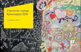 Стратегия города Краснодара 2030• Город с комфортной городской и транспортной средой • Город, построенный