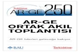 AR-GE ORTAK AKIL TOPLANTISI - Turkishtime · AR-GE 250 Ortak Akıl Toplantısı ... yer aldıkları, sürekli eğitim ve danışmanlık hizmeti verdikleri, sanayicinin ihtiyaç duyduğu