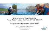 En: Competitieopzet 2016 Zoet - Sportvisserij Oost …...Presentatie Beleidsplan “Als Team naar de Top, 2016-2020” En: Competitieopzet 2016 Zoet Door Sportvisserij Nederland Piëtte