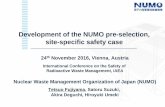 Development of the NUMO pre-selection, site-specific ... Documents... · “The NUMO pre-selection, site-specific safety case” provides the basic structure for subsequent safety