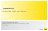 Wissensstafette - Berlin€¦ · Einzelgespräche und Erstellen von Wissenslandkarten Transfergespräche evtl. weitere Schnittstellen und Beteiligte Feedback und Auswertung Prozess