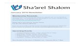 Print - Shaarei ShalomSha'arei Shalom January 2016 Newsletter Membership Renewals Sha'arei Shalom's membership year follows the calendar year, so membership is renewable now. The membership