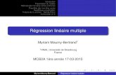 Régression linéaire multipleirma.math.unistra.fr/~mmaumy/enseignement/MCB2AM12014/... · 2015-06-12 · Introduction Présentation du modèle Méthode des moindres carrés ordinaires