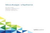 Stockage vSphere - VMware vSphere 6...À propos de vSphere Storage vSphere Storage décrit les technologies de stockage définies par logiciel et virtualisées que VMware ESXi et VMware