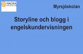 Storyline och blogg i engelskundervisningen Myrsjöskolanh24-files.s3.amazonaws.com/144264/677989-sayNB.pdf · Storyline och blogg i engelskundervisningen Myrsjöskolan. Lisen Bolander