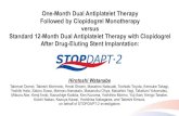 One-Month Dual Antiplatelet Therapy Followed by .../media/Clinical/PDF-Files/Approved-PDFs/2019… · One-Month Dual Antiplatelet Therapy Followed by Clopidogrel Monotherapy versus