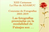 Álbum de fotografías - UCM · 5/2/2019  · La Flor de ADAMUC Concurso de Fotografías 2018-2019 Las fotografías premiadas en la modalidad de ... Álbum de fotografías Author: