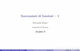 Riccarda Rossi · 2019-12-09 · Riccarda Rossi (Universit`a di Brescia) Successioni di funzioni Analisi II 3/202. Esercizio 1. Stabilire l’insieme di convergenza puntuale e calcolare