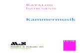 Katalog - mueller-schade.com · 2019-11-27 · VERLAGSKATALOG Kammermusik Oktober 2019 MÜLLER & SCHADE AG Musikverlag Bern seit 1850 Moserstrasse 16 CH-3014 BERN Noten - Bücher