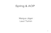 Spring & AOP - ut · 2006-03-22 · Development with the Spring Framework • Spring • Spring AOP • Võrdlus AspectJ’ga. 3 Spring. 4 Spring • Kergekaaluline (Lightweight)