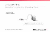 miniRITE - diix9mnw64ip1.cloudfront.net · iPad, or iPod touch 40 Wireless accessories (optional) 41 Other options (optional) 42 ... right hearing aid as they might be programmed