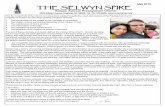 May 2019 THE SELWYN SPIRETHE SELWYN SPIRE7c5e7558937cd52380a0-0fe5803d7f94695ec6d33aa21f4aefa0.r20.c… · THE SELWYN SPIRETHE SELWYN SPIRE ... The class will resume on May 8. ...