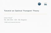 Tutorial on Optimal Transport Theory - GitHub Pageslchizat.github.io/files/presentations/chizat2019OTtutorial.pdf · rich duality with concepts from convex analysis rich structure