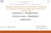 ERASMUS + TRAINEESHIP: PORSGRUNN TØNSBERG NORVEGIA · consegna con metodo SBAR. CARATTERESTICHE SEDI E UTENZA SYKEHUSET TØNSBERG ( SiV) (Ospedale di riferimento) - Dipartimento