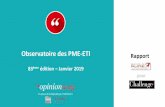 Observatoire des PME-ETI Rapport - Amazon Web Servicesefl.fr.s3.amazonaws.com/pdf/OpinionWay pour Banque... · La part des PME-ETI en croissance ou stabilité poursuit sa progression