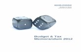 Budget & Tax Memorandum 2012 - Moore Shekha Mufti › Managed › pdf › budget-tax-memorandum-… · 5 Federal Excise Act , 2005 27-29 6 Customs Act , 1969 30-33 . Shekha & Mufti