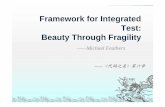 Framework for Integrated Test: Beauty Through …Framework for Integrated Test: Beauty Through Fragility ——Michael Feathers ——《代码之美》第六章 ——史际帆 作者简介：Michael