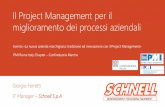 Il Project Management per il miglioramento dei …confindustria.marche.it/MTF//Content/eventi/SCHNELL_Il...Il Project Management per il miglioramento dei processi aziendali Giorgio