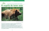 Convenio con la Fundación Oso Pardo El orgullo de tener osos · 2008-06-11 · El oso pardo es, actualmente, una especie en peligro de extinción en el contexto de la Unión Europea.