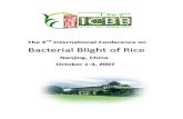 The 2nd International Conference on Bacterial Blight of Rice2nd International Conference on Bacterial Blight of Rice 1 PREFACE The 2nd International Conference on Bacterial Blight