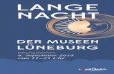 LANGE NACHT - Natur · LANGE NACHT DER MUSEEN LÜNEBURG 8. September 2018 von 17–23 Uhr PROGRAMM