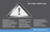 RS 160, HDR 160 - Sennheiser€¦ · the detailed instruction manual for your RS 160 digital wireless head-phone system at the respective product page on our website at . PDF. Important