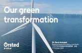 Our green transformation...Our green transformation Dr. Doris Schiedek Regional Head of Permitting, Asia Pacific アジア太平洋地域許可承認業務部 部長 7th October 2019