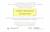 Proyecto Creciendo Junt - unizar.eszaguan.unizar.es/record/14664/files/TAZ-TFG-2014-753.pdf · 2014-11-28 · CRECIENDO JUNTOS Prevención de conductas disruptivas en las víctimas