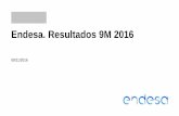 Endesa. Resultados 9M 2016 · Resultados 9M 2016 - Madrid, 8 Noviembre 2016 M ... Nueva provisión planes de reestructuración de plantilla en 3T 2016 (-30 M €) 16 1.487 1.439 9M