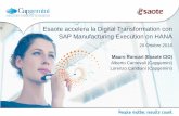 Esaote accelera la Digital Transformation con SAP ... · La Roadmap di Trasformazione ... Chain, Quality, Sales, Service •Ottimizzazione efficienza ed efficacia su processi di Fabbrica