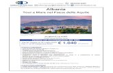 ALBANIA IN TOUR E SOGGIORNO MARE - Dirotta da Noi · 2020-01-17 · Albania Tour e Mare nel Paese delle Aquile Panorama Tirana 10 giorni / 9 notti Date di partenza 2020 Partenza con