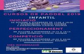 CURSOS DE PADDEL INFANTIL INICIACIÓ 2019 DE ... pàdel 2019...CURSOS DE PADDEL INFANTIL INICIACIÓ 2019 DE DILLUNS A DIVENDRES DE 17:00 A 18:00 1 DIA/SETMANA (IH/DIA) 35€/MES 2