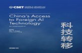 China’s Access to Foreign AI Technology · ects, however, is not normally traceable in open sources to an originating office. Although aspects of the network are highly systematized