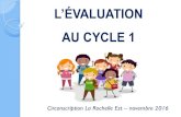 AU CYCLE 1 - Académie de Poitiersweb17.ac-poitiers.fr/ASA/IMG/pdf/evaluation_cycle_1_okdefinitif.pdf · « La mise en place du carnet de suivi des apprentissages conduit à consigner