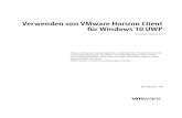 374r Windows 10 UWP - Horizon Client 4 - VMware … · Gerät keine VPN-Verbindung benötigt. Remoteanwendungen sind auf Servern mit Horizon 6.0 und höher verfügbar. Anzeigeprotokoll