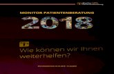 MONITOR PATIENTENBERATUNG Jahresbericht der UPD ...€¦ · Der Monitor Patientenberatung 2018 bietet eine detaillierte Übersicht darüber, welche Themen die Ratsuchenden beschäftigen