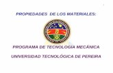 Propiedades Mecánicas de los Materiales utpbiblioteca.iplacex.cl/RCA/Propiedades de los materiales.pdf · 2 PRINCIPALES PROPIEDADES MECÁNICA DE LOS MATERIALES VOLUMÉTRICAS Dureza