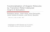 Functionalizationof OrganicMolecules byTransition-Metal ... · Functionalizationof OrganicMolecules byTransition-Metal-Catalyzed C(sp 3)-H Activation RodolpheJazzar, Julien Hitce,