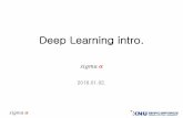 Deep Learning intro. - Kangwoncs.kangwon.ac.kr/.../12_deeplearning_intro.pdf · 2016-06-17 · 𝑖 𝜶4 Natural Language Processing (NLP) •답변 •검색 •추론 •대화