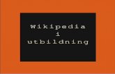 Wikipedia i utbildning - Wikimedia · Wikipedia. Syftet är att inspirera genom att skriva för en större publik, och att studenterna kan få mer feedback på sin text, och lär