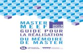 MASTER MEEF 2020 GUIDE POUR LA RÉALISATION DU MÉMOIRE …inspe.univ-lorraine.fr/sites/default/files/commun/... · Le travail de mémoire du master MEEF vise une formation à et