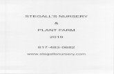 STEGALL'S NURSERY PLANT FARM 2019 817-483-0682