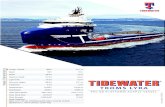 TROMS LYRA - Tidewater · 2016-09-28 · TROMS LYRA Length, Overall: 268 ft 81.7 m Beam: 59 ft 18 m Depth: 25.6 ft 7.8 m Maximum Draft: 21.3 ft 6.5 m Light Draft: 10.5 ft 3.2 m Minimum