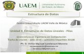Centro Universitario UAEM Valle de México · Estructura de Datos Centro Universitario UAEM Valle de México ... – Variables Dinámicas: Apuntadores, Operaciones básicas. 12 ...
